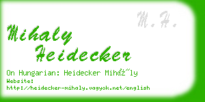 mihaly heidecker business card